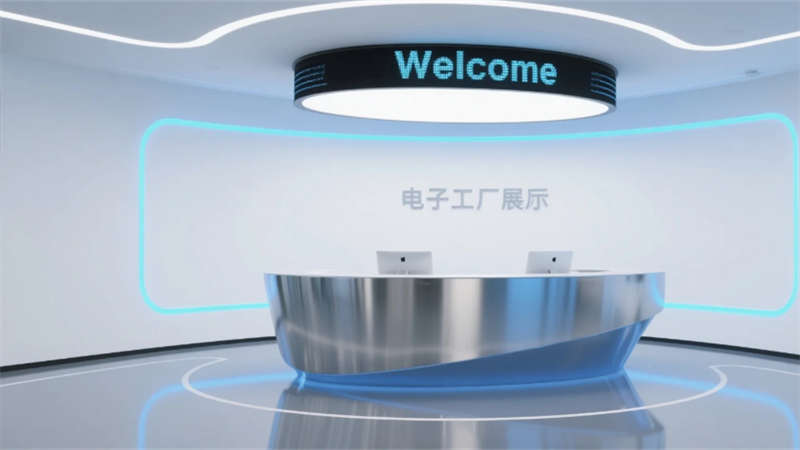 科技與人文融合, 合肥電子廠(chǎng)展廳裝修設(shè)計(jì)效果圖